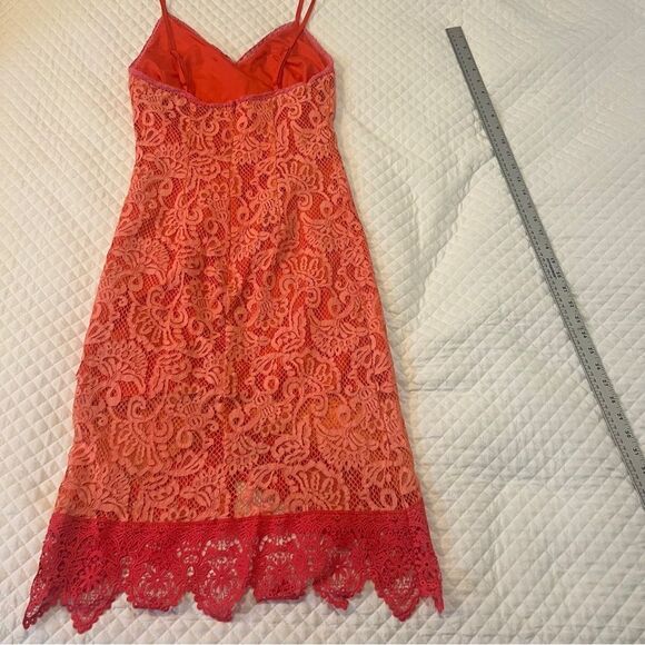 BB Dakota RSVP Pink & Coral Lace Dress Women's Size 0 - Picture 13 of 15